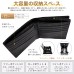 大容量の本革製ファスナー付きマネーケース1355w4
