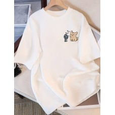 かわいい猫柄のTシャツAHDG_P1
